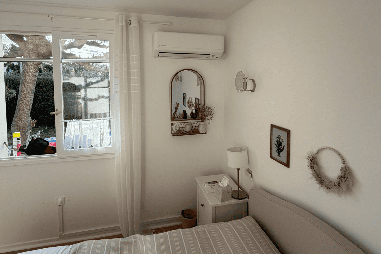 Wall mounted air conditioning unit installed in a Surrey home