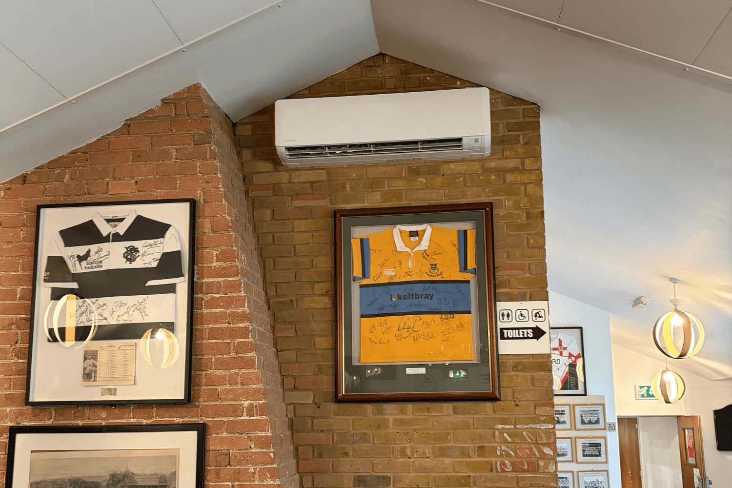 Wall mounted air conditioning installed at Guildford and Godalming Rugby Club