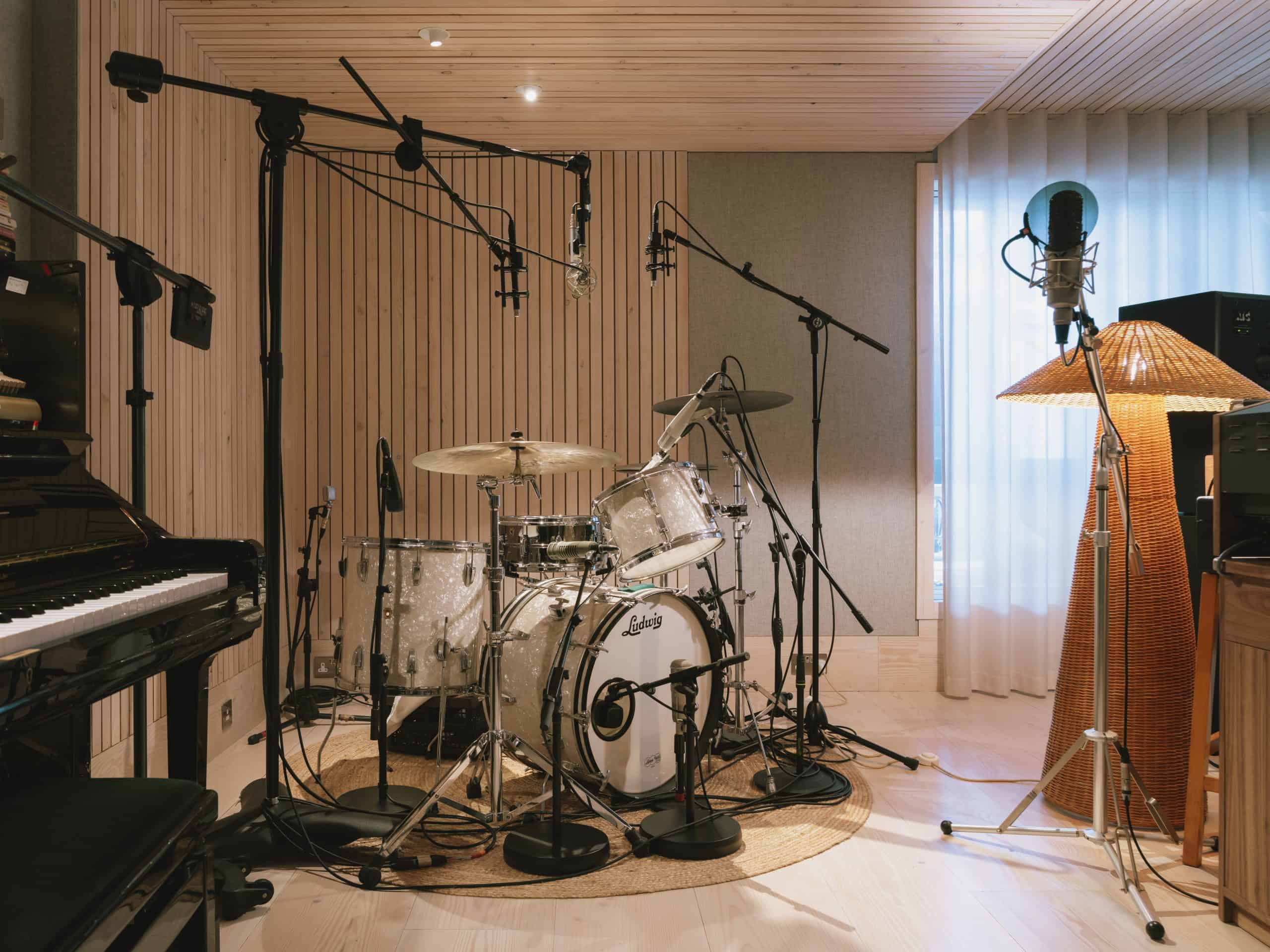 Acoustically treated room at Oh Wonder's recording studio