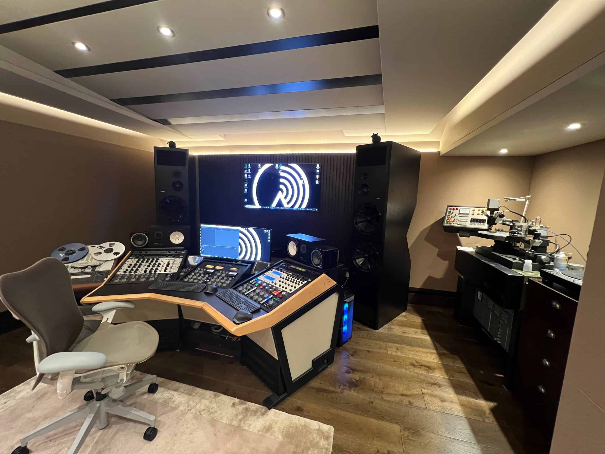 Ten Eight Seven mastering room with silent HVAC